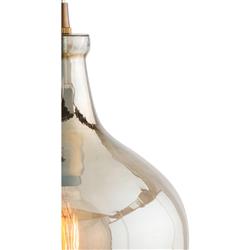 Noreen Modern Industrial Smoked Glass Pendant|