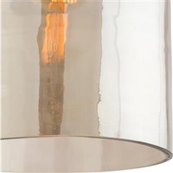 Noreen Modern Industrial Smoked Glass Pendant|