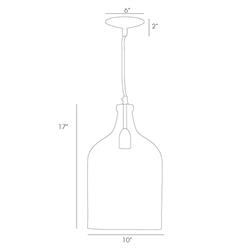 Noreen Modern Industrial Smoked Glass Pendant|