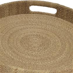 Palecek Monarch Coastal Wrapped Rope Seagrass Round Tray - S|