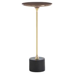 Fitz Retro Modern Mixed Metal Brass Iron Drink Table|