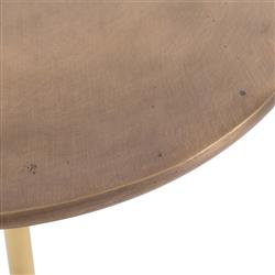 Fitz Retro Modern Mixed Metal Brass Iron Drink Table|