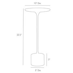 Fitz Retro Modern Mixed Metal Brass Iron Drink Table|