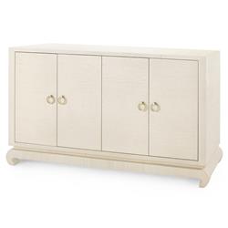 Meredith Regency Natural Grasscloth Chow Cabinet|