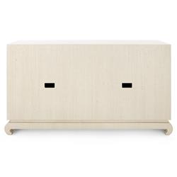 Meredith Regency Natural Grasscloth Chow Cabinet|
