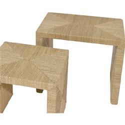 Palecek Woodside Natural Seagrass Rope Nesting Tables - Pair|