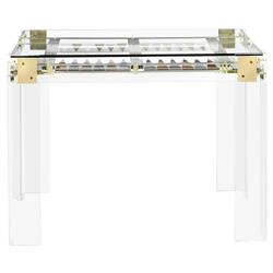 Pierre Modern Acrylic Brass Hinge Backgammon Table|