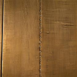 Ketzia Hollywood Regency Aged Brass Mango Veneer Sideboard|