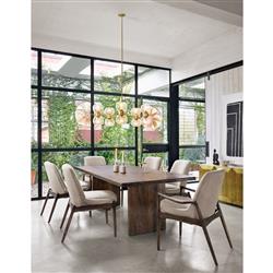 Ketzia Hollywood Regency Aged Brass Mango Veneer Sideboard|