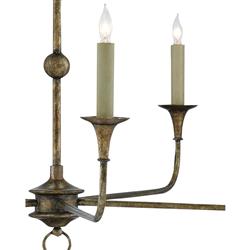 Languedoc French Country Bronze Iron Candle Style Chandelier - Small|