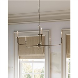 Languedoc French Country Bronze Iron Candle Style Chandelier - Small|