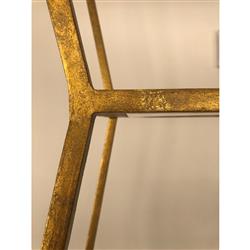 Astro White Enamel Antique Gold Etagere|