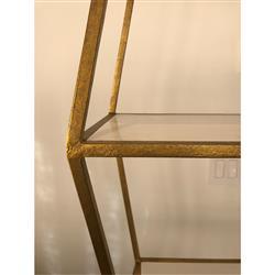 Astro White Enamel Antique Gold Etagere|