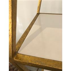 Astro White Enamel Antique Gold Etagere|