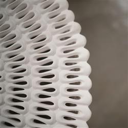 Pipa Ribboned White Resin End Table|