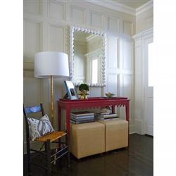 Small Clyde Frost White Wall Mirror - 42H|