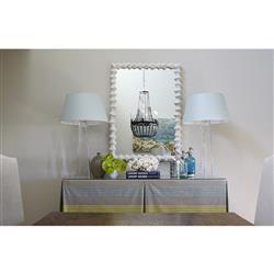 Small Clyde Frost White Wall Mirror - 42H|