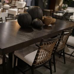 Palecek Pratt Beach Espresso Woven Jute Rope Side Chair|