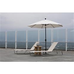 Croquet Coastal Natural Teak Round Outdoor Side End Table|