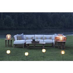 Croquet Coastal Natural Teak Round Outdoor Side End Table|