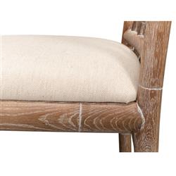 Grace French Country Oak Linen Upholstered Dining Chair|