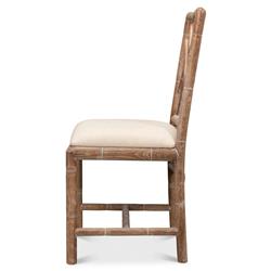 Grace French Country Oak Linen Upholstered Dining Chair|