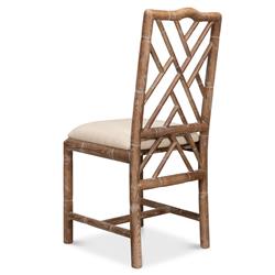 Grace French Country Oak Linen Upholstered Dining Chair|