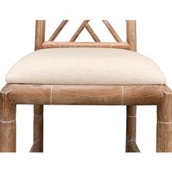 Grace French Country Oak Linen Upholstered Dining Chair|