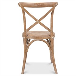 Kate French Country Woven Cane Tan Oak Dining Chair|