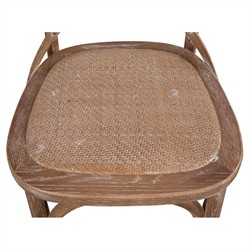 Kate French Country Woven Cane Tan Oak Dining Chair|