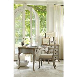 Babel French Country Grey Wood Gold Accent Writing Desk|