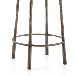 Vito Industrial Loft Hand Wrought Antique Brass Iron Counter Stool|