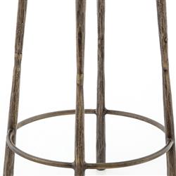 Vito Industrial Loft Hand Wrought Antique Brass Iron Counter Stool|