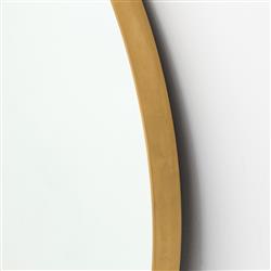 Ian Modern Classic Gold Stainless Steel Round Wall Mirror - Large|