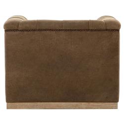 Emmy Rustic Lodge Dark Brown Leather Tufted Nailhead Trim Swivel Club Chair|