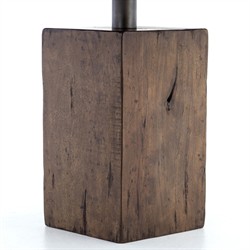 Levitan Industrial Grey Aluminum Brown Reclaimed Wood Round Table - 42"|