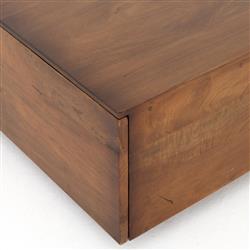 Scarlett Rustic Brown Reclaimed Wood Square Storage Coffee Table|