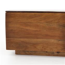 Scarlett Rustic Brown Reclaimed Wood Square Storage Coffee Table|