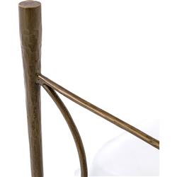 Vito Industrial Loft Antique Brass Hammered Iron Bed - Queen|