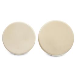 Mika Industrial Bazaar Beige Concrete Pedestal Accent Tables - Set of 2|