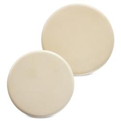 Mika Industrial Bazaar Beige Concrete Pedestal Accent Tables - Set of 2|