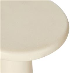 Mika Industrial Bazaar Beige Concrete Pedestal Accent Tables - Set of 2|