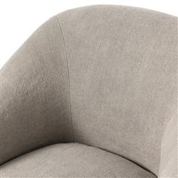 Desiree Modern French Country Beige Twill Slipcover Dining Arm Chair|