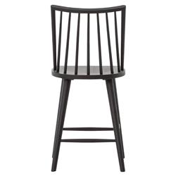 Lara Rustic Lodge Black Oak Windsor Counter Stool|