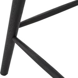 Lara Rustic Lodge Black Oak Windsor Counter Stool|