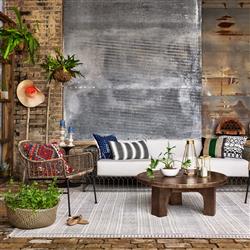 Paula Modern Classic Durable Round Rustic Tulip Shape Outdoor Side End Table|