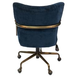 Bethenny French Country Channel Quilted Oak Swivel Chair|