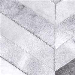 Lucas Modern Classic Silver Hide Chevron Patterned Rug - 5'x8'|