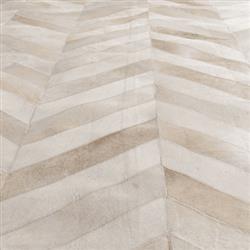 Natural Hide Modern Classic Chevron Pattern Beige Rug - 5'x8'|