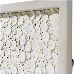 Palecek Amalia Coconut Shell Beads Nature Beige Frame Mixed Media|